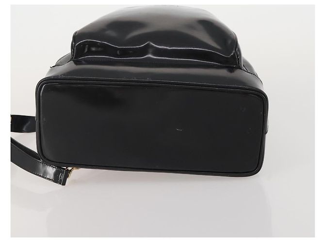 Borsa Bamboo GUCCI in pelle vernice Nera Auth 188102 Nero - vista 5