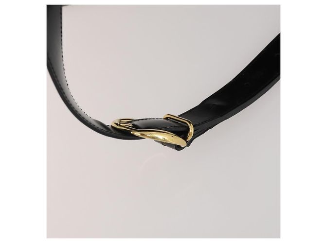 Borsa Bamboo GUCCI in pelle vernice Nera Auth 188102 Nero - vista 8