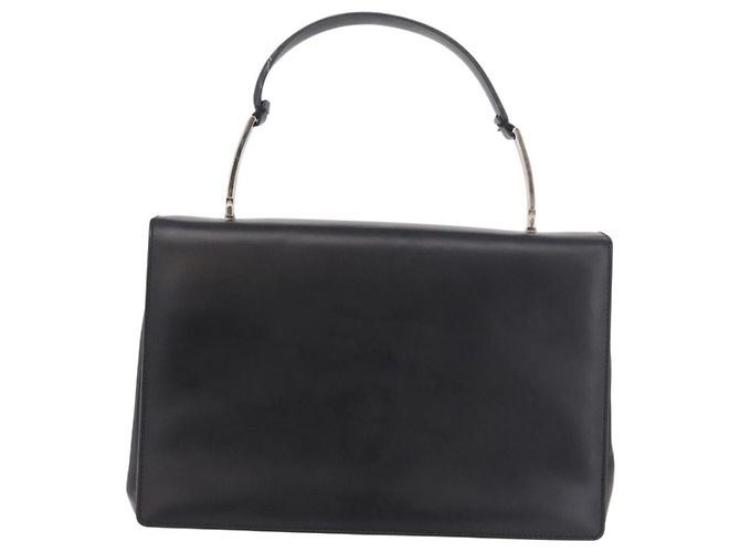 Borsa a mano Salvatore Ferragamo in pelle nera argento Auth bs35910 Nero - vista 13
