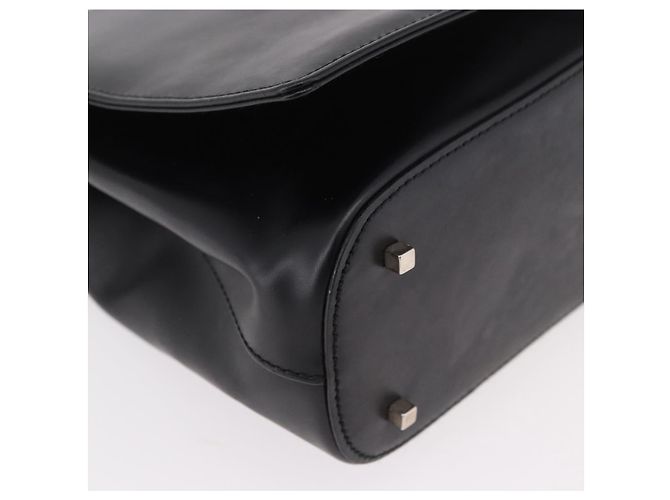 Borsa a mano Salvatore Ferragamo in pelle nera argento Auth bs35910 Nero - vista 14