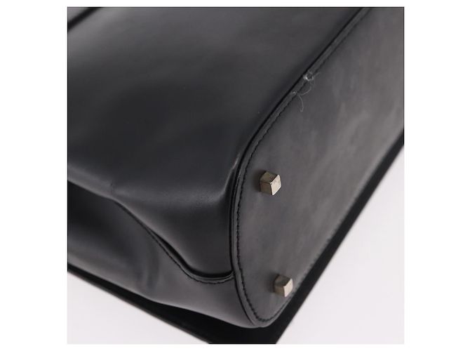Borsa a mano Salvatore Ferragamo in pelle nera argento Auth bs35910 Nero - vista 16