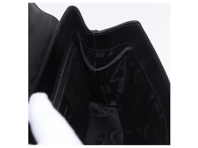 Borsa a mano Salvatore Ferragamo in pelle nera argento Auth bs35910 Nero - vista 18