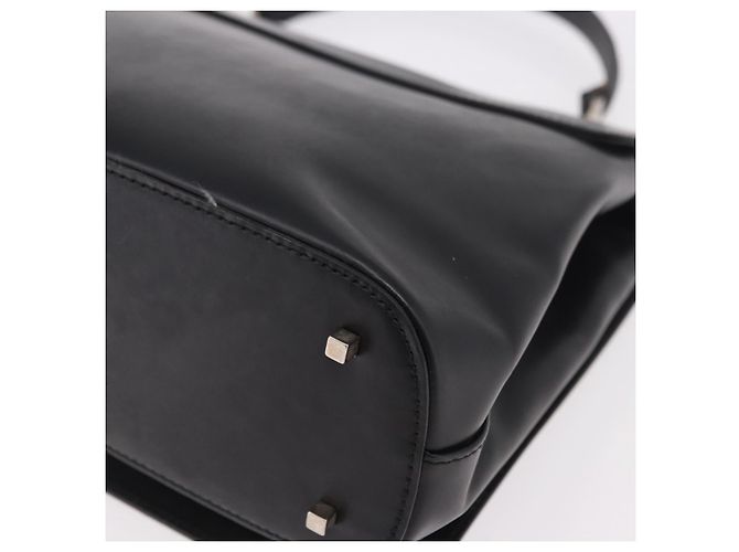 Borsa a mano Salvatore Ferragamo in pelle nera argento Auth bs35910 Nero - vista 9