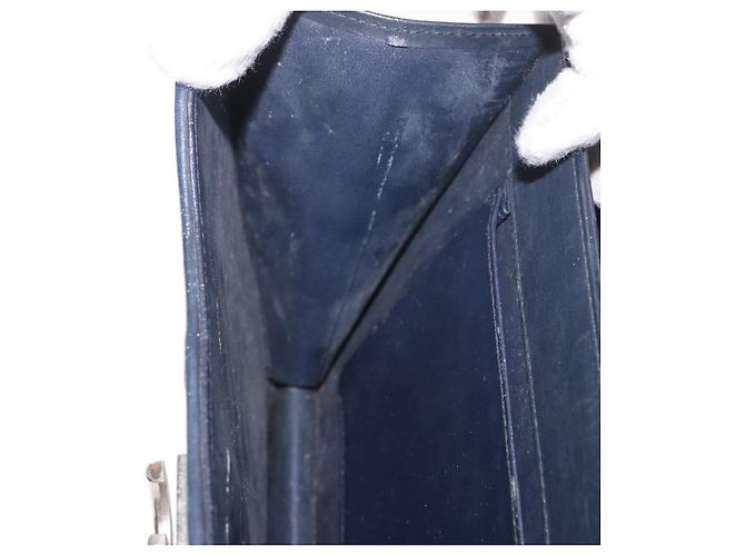 Borsa GUCCI GG Supreme in PVC Blu navy Oro Auth 190570 D'oro - vista 24