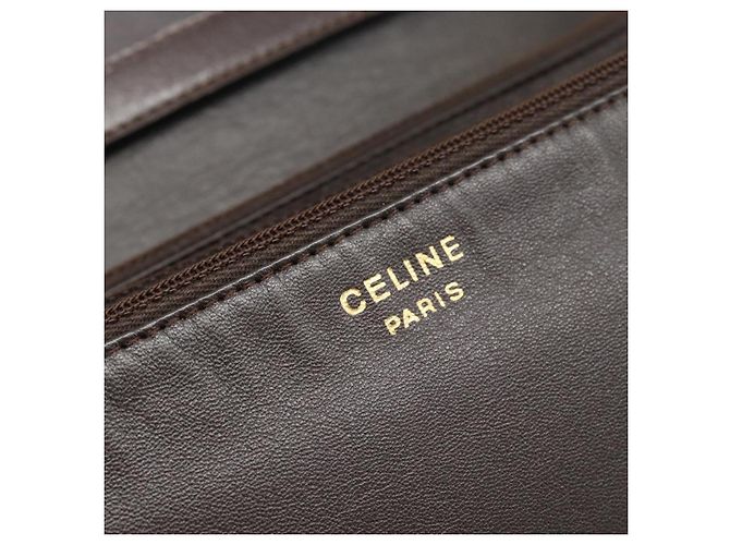 16 Céline Borsa a tracolla CELINE in pelle marrone oro Auth ka5038 D'oro - vista 18