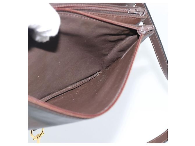 16 Céline Borsa a tracolla CELINE in pelle marrone oro Auth ka5038 D'oro - vista 19