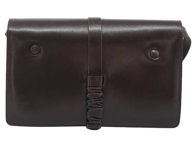 16 Céline Borsa a tracolla CELINE in pelle marrone oro Auth ka5038 D'oro - vista 2