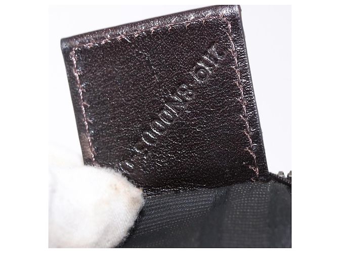 FENDI Pochette Accessori Zucca Marrone Argento 8N0005 Auth 189182 - vista 12