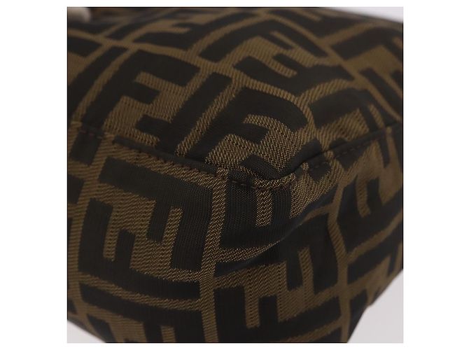 FENDI Pochette Accessori Zucca Marrone Argento 8N0005 Auth 189182 - vista 14