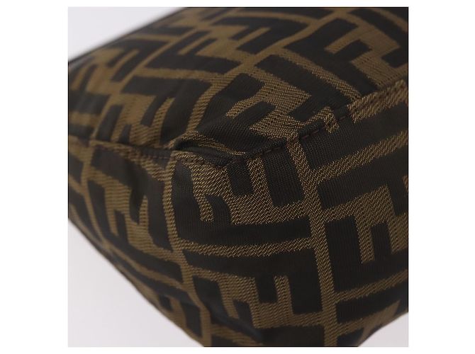 FENDI Pochette Accessori Zucca Marrone Argento 8N0005 Auth 189182 - vista 15