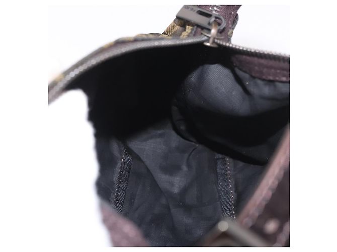 FENDI Pochette Accessori Zucca Marrone Argento 8N0005 Auth 189182 - vista 18