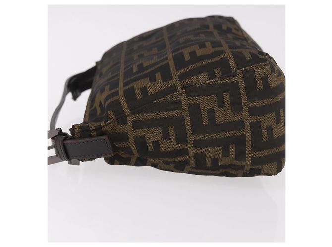 FENDI Pochette Accessori Zucca Marrone Argento 8N0005 Auth 189182 - vista 4
