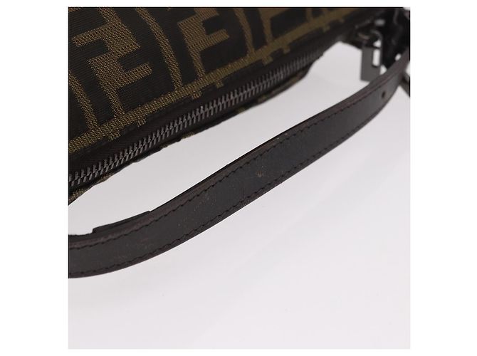 FENDI Pochette Accessori Zucca Marrone Argento 8N0005 Auth 189182 - vista 7