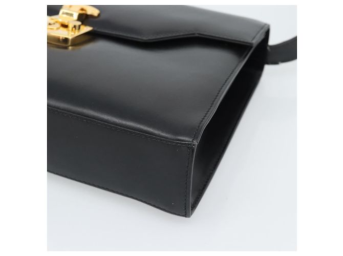 Borsa a Spalla GUCCI in Pelle Nera Oro 004 33 0450 Auth ep14923 Nero D'oro - vista 10