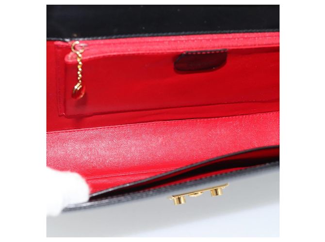 Borsa a Spalla GUCCI in Pelle Nera Oro 004 33 0450 Auth ep14923 Nero D'oro - vista 11
