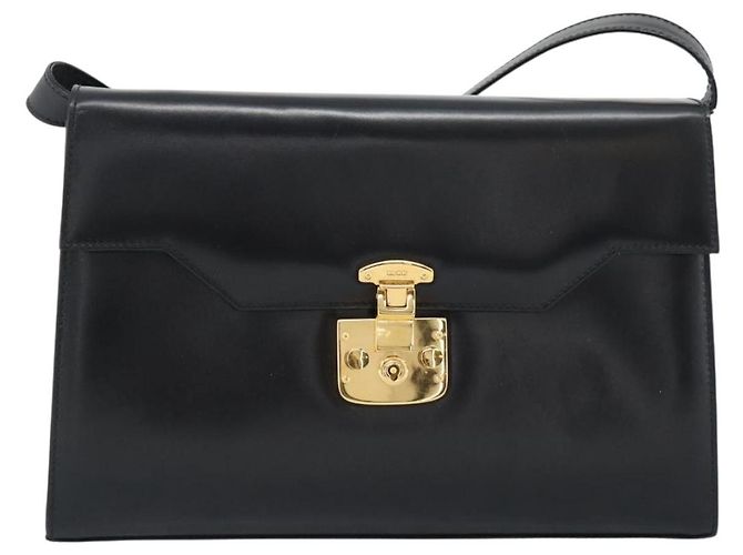 Borsa a Spalla GUCCI in Pelle Nera Oro 004 33 0450 Auth ep14923 Nero D'oro - vista 13