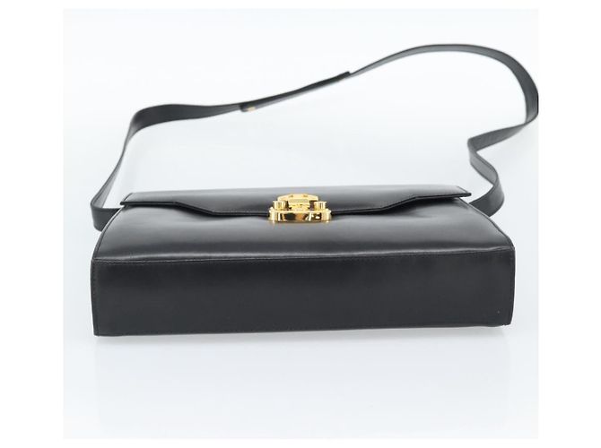 Borsa a Spalla GUCCI in Pelle Nera Oro 004 33 0450 Auth ep14923 Nero D'oro - vista 5