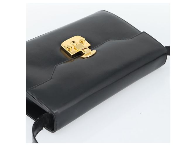 Borsa a Spalla GUCCI in Pelle Nera Oro 004 33 0450 Auth ep14923 Nero D'oro - vista 6