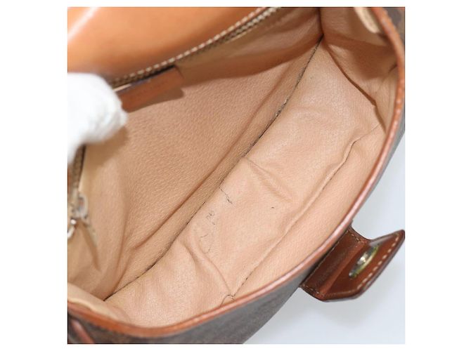 Céline CELINE Macadam Canvas Shoulder Bag PVC Leather Brown Gold Auth 189670 Golden - view 11