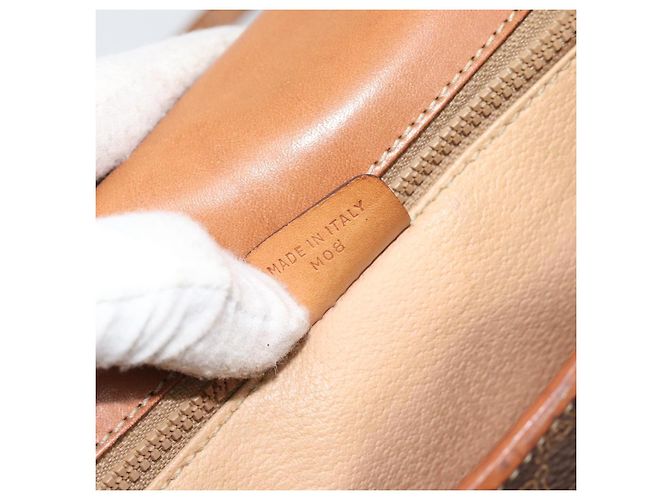 Céline CELINE Macadam Canvas Shoulder Bag PVC Leather Brown Gold Auth 189670 Golden - view 12