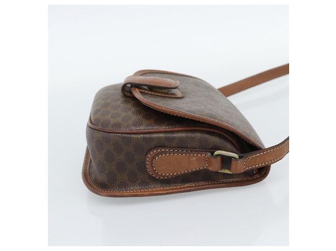 Céline CELINE Macadam Canvas Shoulder Bag PVC Leather Brown Gold Auth 189670 Golden - view 4