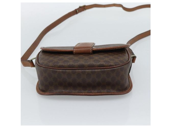 Céline CELINE Macadam Canvas Shoulder Bag PVC Leather Brown Gold Auth 189670 Golden - view 5