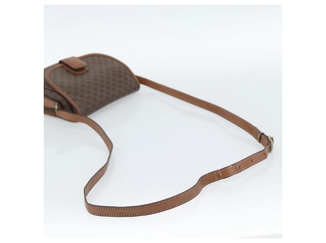 Céline CELINE Macadam Canvas Shoulder Bag PVC Leather Brown Gold Auth 189670 Golden - view 7