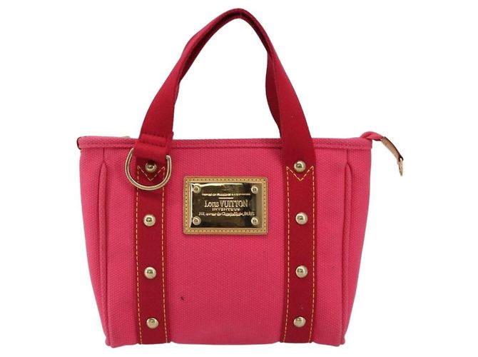 LOUIS VUITTON Antigua Cabas PM Hand Bag Rouge Pink M40088 LV Auth ep14951V Rosa Rosso - vista 13