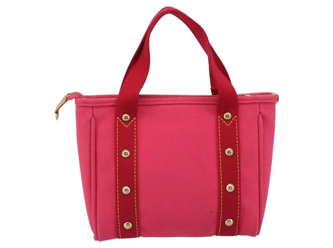 LOUIS VUITTON Antigua Cabas PM Hand Bag Rouge Pink M40088 LV Auth ep14951V Rosa Rosso - vista 2