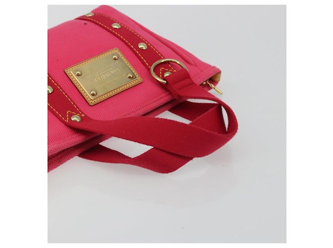 LOUIS VUITTON Antigua Cabas PM Hand Bag Rouge Pink M40088 LV Auth ep14951V Rosa Rosso - vista 7