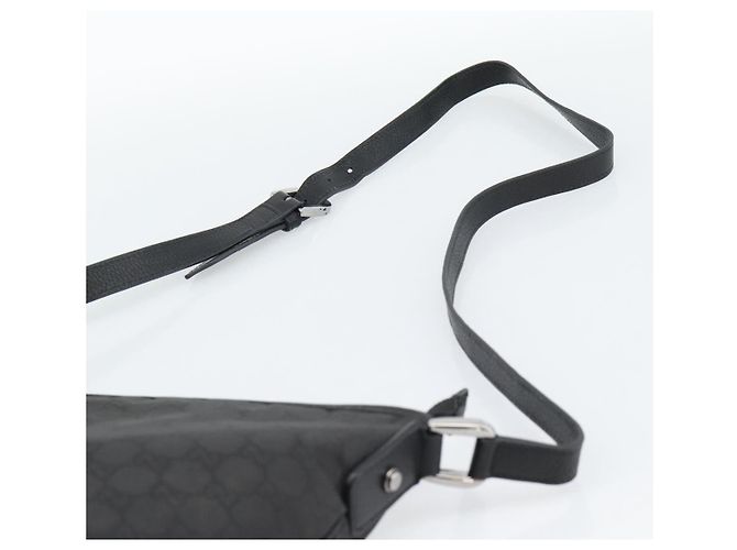 Borsa a Spalla GUCCI GG Canvas Nylon Nero Argento 268642 Auth 189865A - vista 8