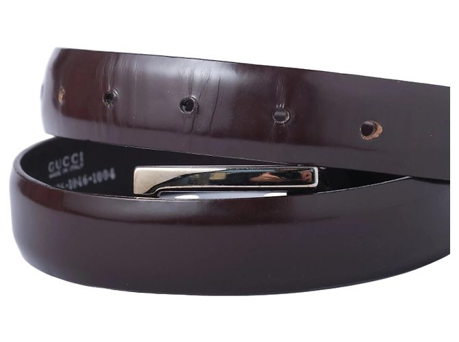 Gucci Silberne G-Schnalle Braun Bordeaux - Ansicht 3