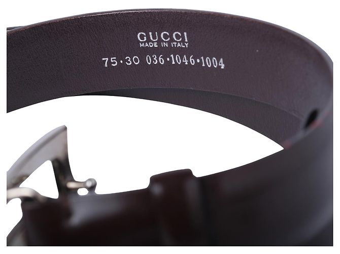 Gucci Silberne G-Schnalle Braun Bordeaux - Ansicht 5