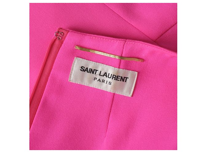 Saint Laurent Cady Shift Kleid in Fuchsia Fuschia - Ansicht 6