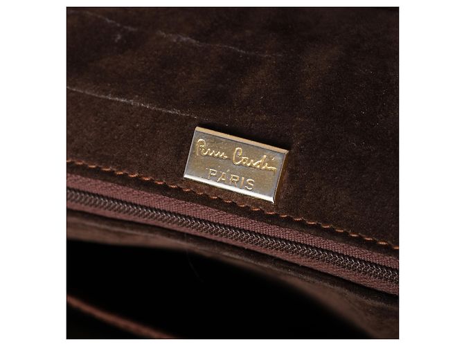 Autre Marque Bolsa de mão com alça superior em couro de crocodilo marrom Pierre Cardin - vista 10
