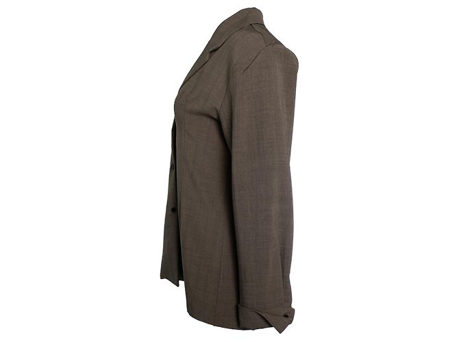 Autre Marque The Frankie shop, blazer acolchoado marrom - vista 2