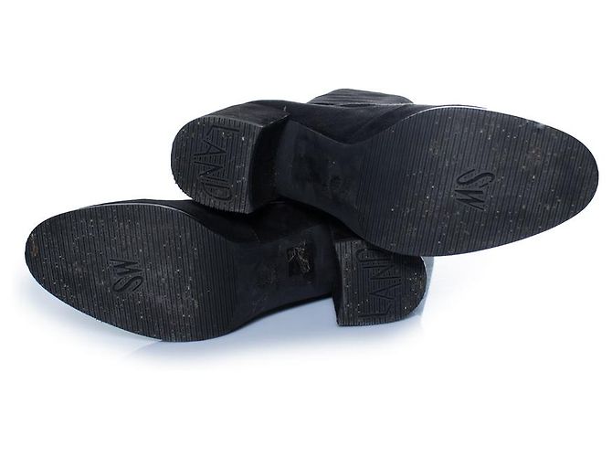 Stuart Weitzman, Overknee-Stiefeletten aus Wildleder mit Absatz Schwarz - Ansicht 7
