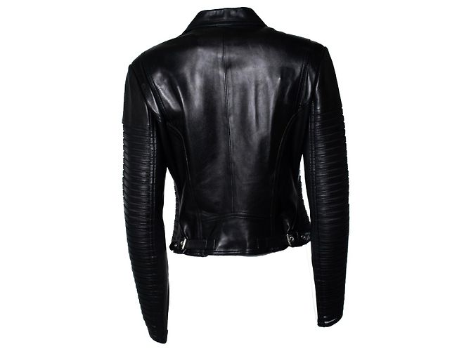 Jitrois, Bikerjacke aus Lammleder Schwarz - Ansicht 2
