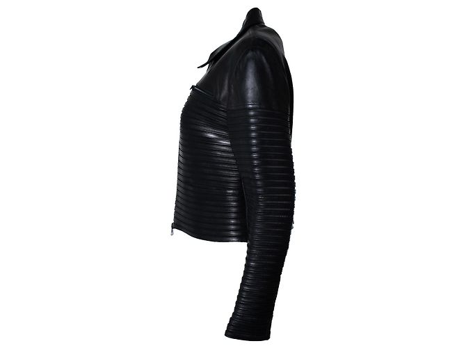 Jitrois, Bikerjacke aus Lammleder Schwarz - Ansicht 4