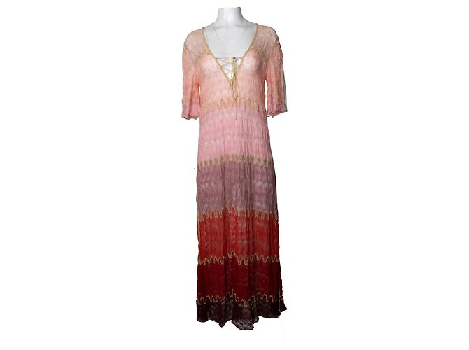 Missoni mare, rosa Strickkleid mit Lurex Pink Golden - Ansicht 2