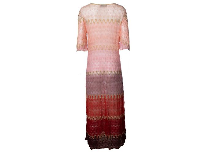 Missoni mare, rosa Strickkleid mit Lurex Pink Golden - Ansicht 4