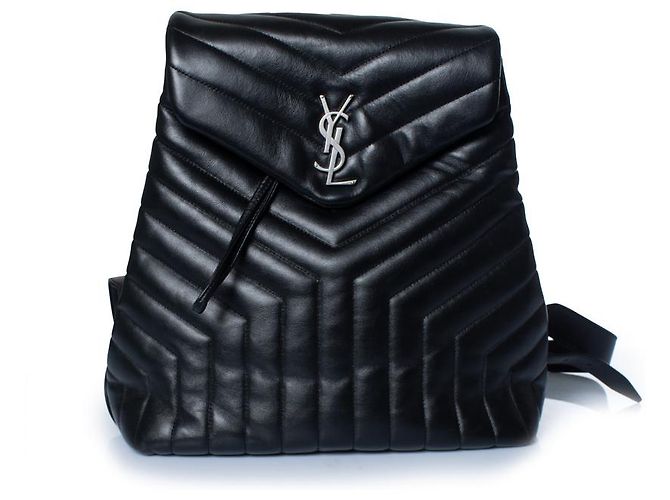 Saint Laurent, Loulou gesteppter Chevron-Rucksack Schwarz - Ansicht 3