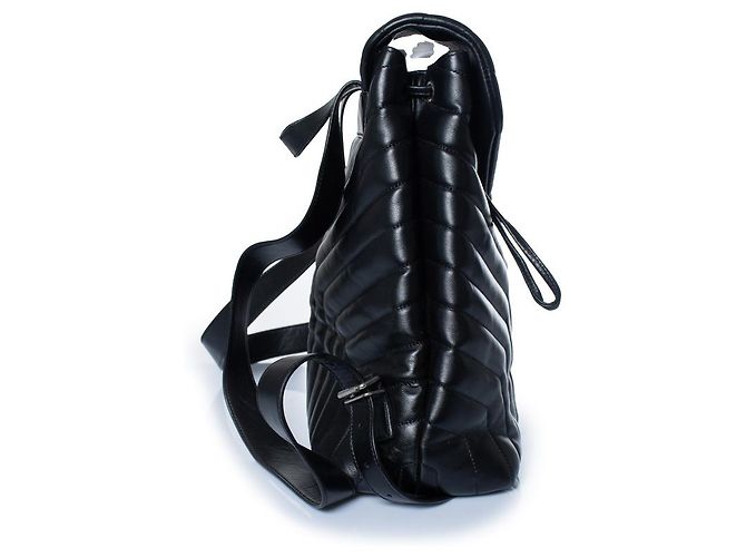 Saint Laurent, Loulou gesteppter Chevron-Rucksack Schwarz - Ansicht 4