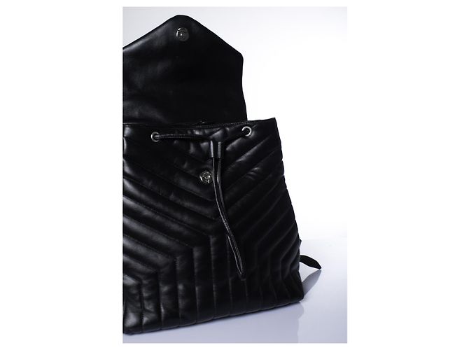 Saint Laurent, Loulou gesteppter Chevron-Rucksack Schwarz - Ansicht 6
