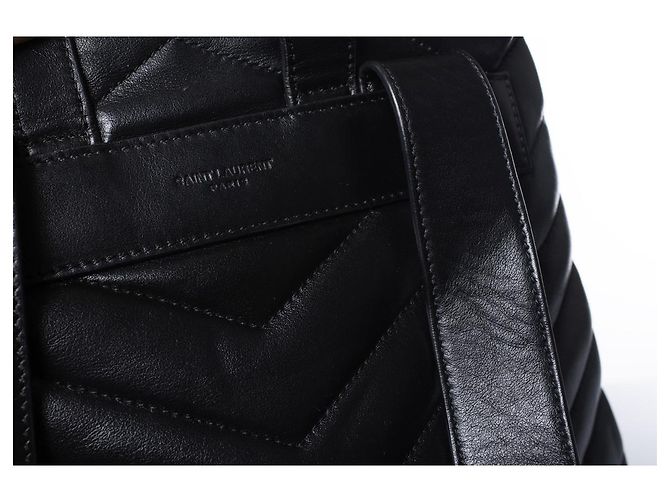 Saint Laurent, Loulou gesteppter Chevron-Rucksack Schwarz - Ansicht 8