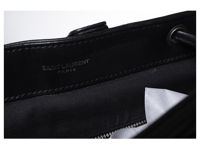 Saint Laurent, Loulou gesteppter Chevron-Rucksack Schwarz - Ansicht 9