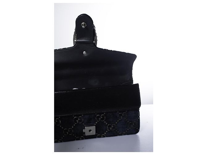 Gucci, Dionysus GG Tasche aus blauem Samt - Ansicht 6