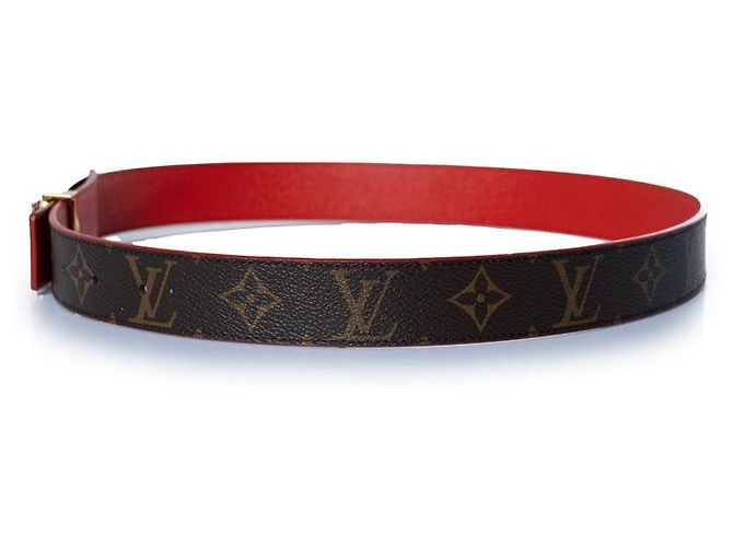 Louis Vuitton, cinturón con hebilla monogram reversible Castaño Roja - vista 4