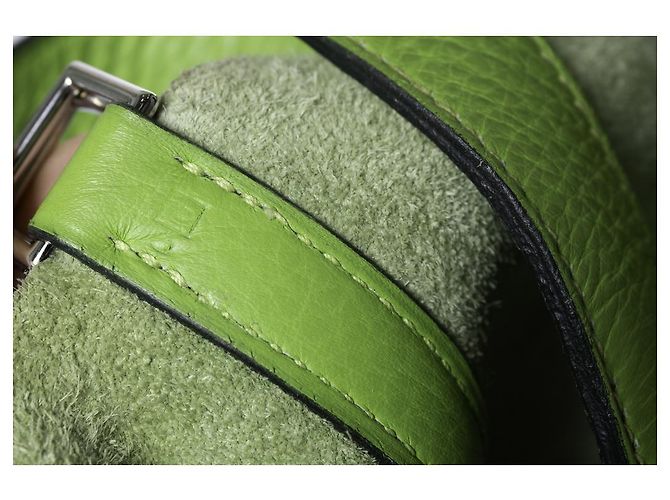 Hermès Borsa Picotin 18 in pelle clémence vert cru Hermes Verde - vista 7