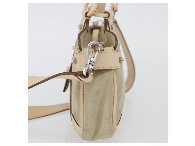 Salvatore Ferragamo Gancini Suede Beige - vista 3
